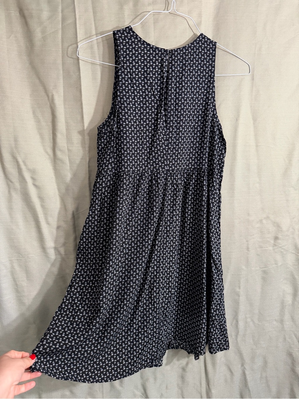 Old Navy black with White Micro-Print Sleeveless Mini Dress - Picture 9 of 9